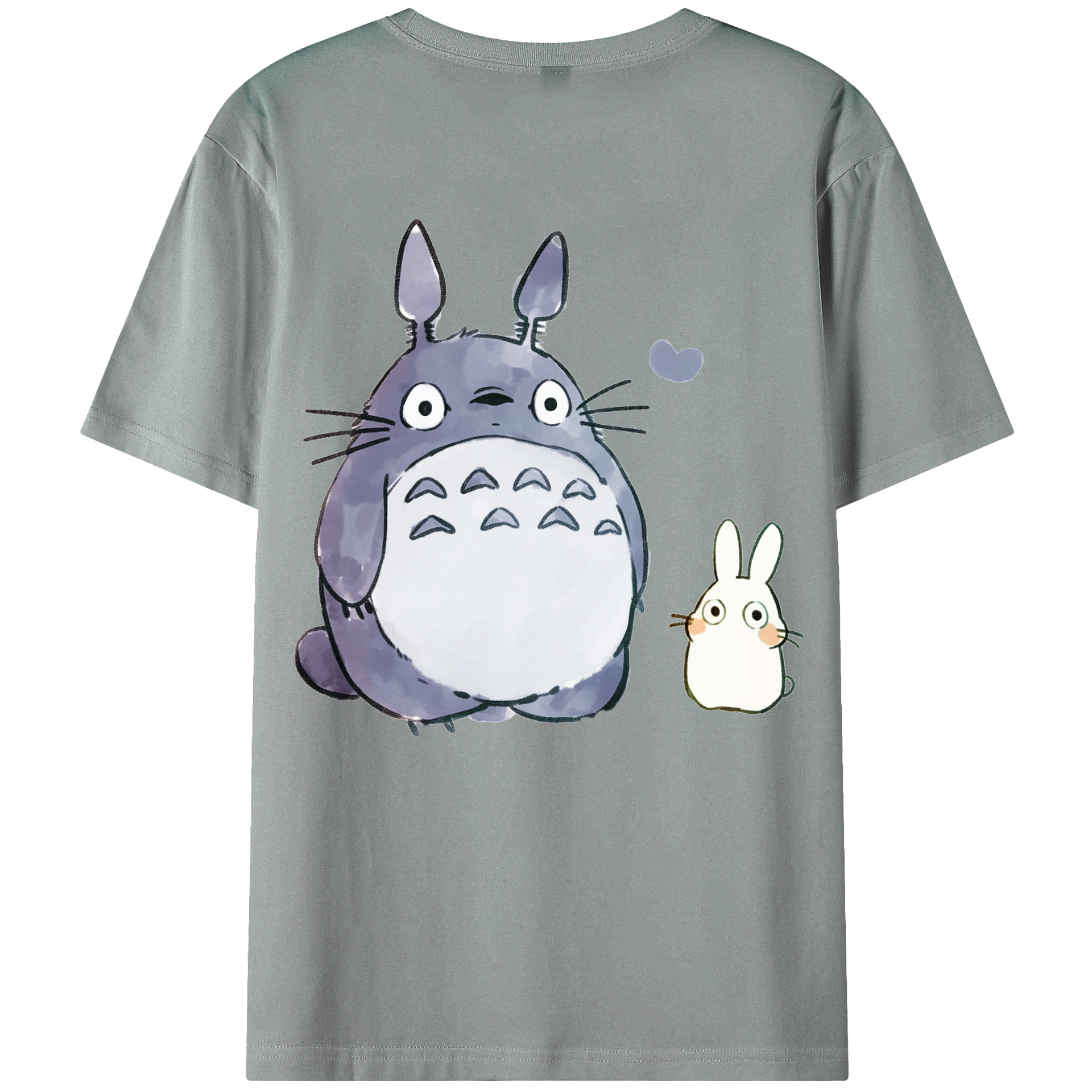 （画像用） となりのトトロ 草壁メイ 草壁サツキ My Neighbor Totoro Satsuki Kusakabe Mei Kusakabe 綿100％ メンズ半袖Tシャツ（バックプリント） 通気性
